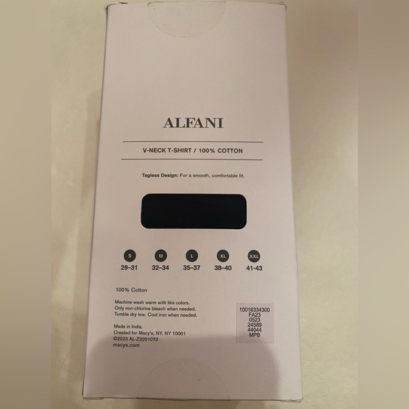 Alfani Men’s 4 Pack Black V-Neck Regular Fit T-Shirt Size XXL NWT - Picture 5 of 5